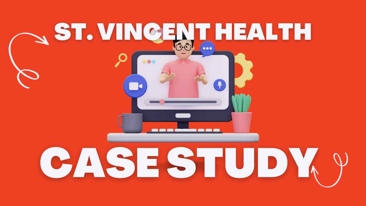 Image with text St. Vincent's Health Australia case study with video of onboarding solution created by Anemative for SVHA